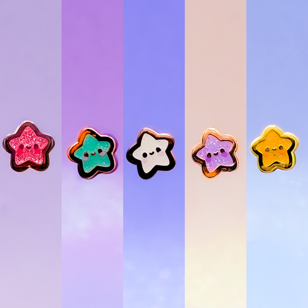 Kleiner Stern-Pin aus Hartemaille | Süßer Pin aus Hartemaille | Kawaii-Sternförmiges Design | Kawaii-Ästhetisches Geburtstagsgeschenk | Weihnachtsgeschenk