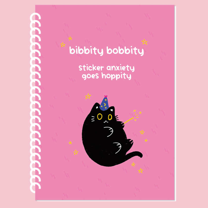 Sticker Anxiety A5 Reusable Sticker Book | Pastel Stationery | Sticker Hoarder Notebook | Birthday Gift | Christmas Present | Miamouz