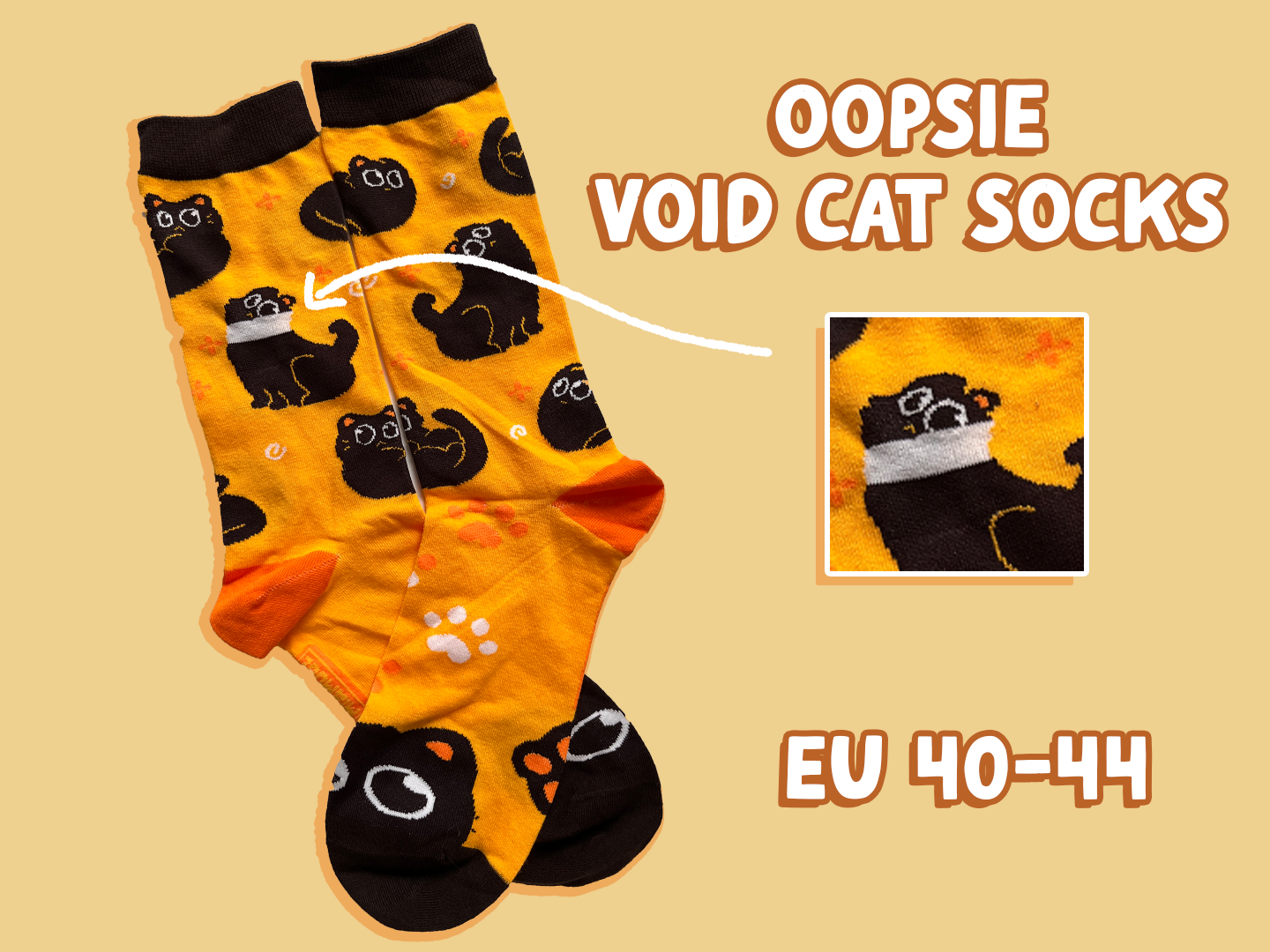 Void Cat Socks Größe EU 40-44 | Oopsie & Sample Sale
