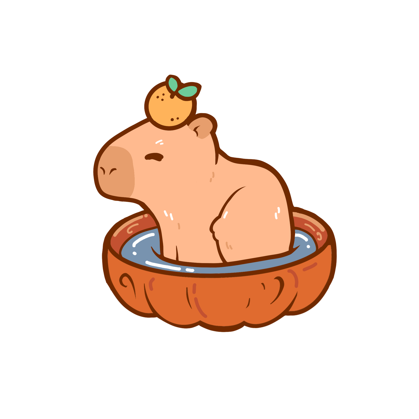 Bathing Capybara Enamel Pin | Cute Hard Enamel Pin | Kawaii Birthday Gift | Christmas Present | Miamouz