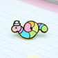 Rainbow Gummi Worm Enamel Pin | Cute Gay Hard Enamel Pin | Rainbow Art | Kawaii Aesthetic Birthday Gift | Christmas Present