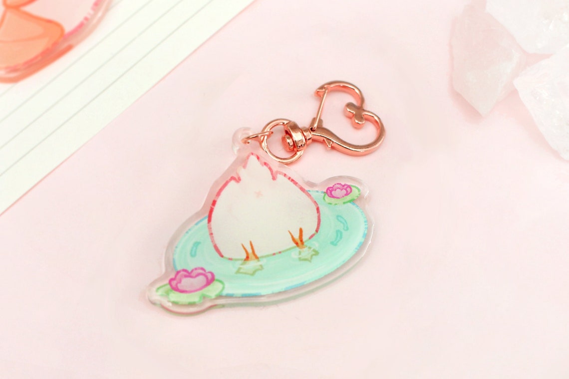 I don't give a Duck Acrylic Keychain | Cute Animal Art | Duckling Key Charm | Aesthetic Birthday Gift for Her | Christmas Present | Miamouz