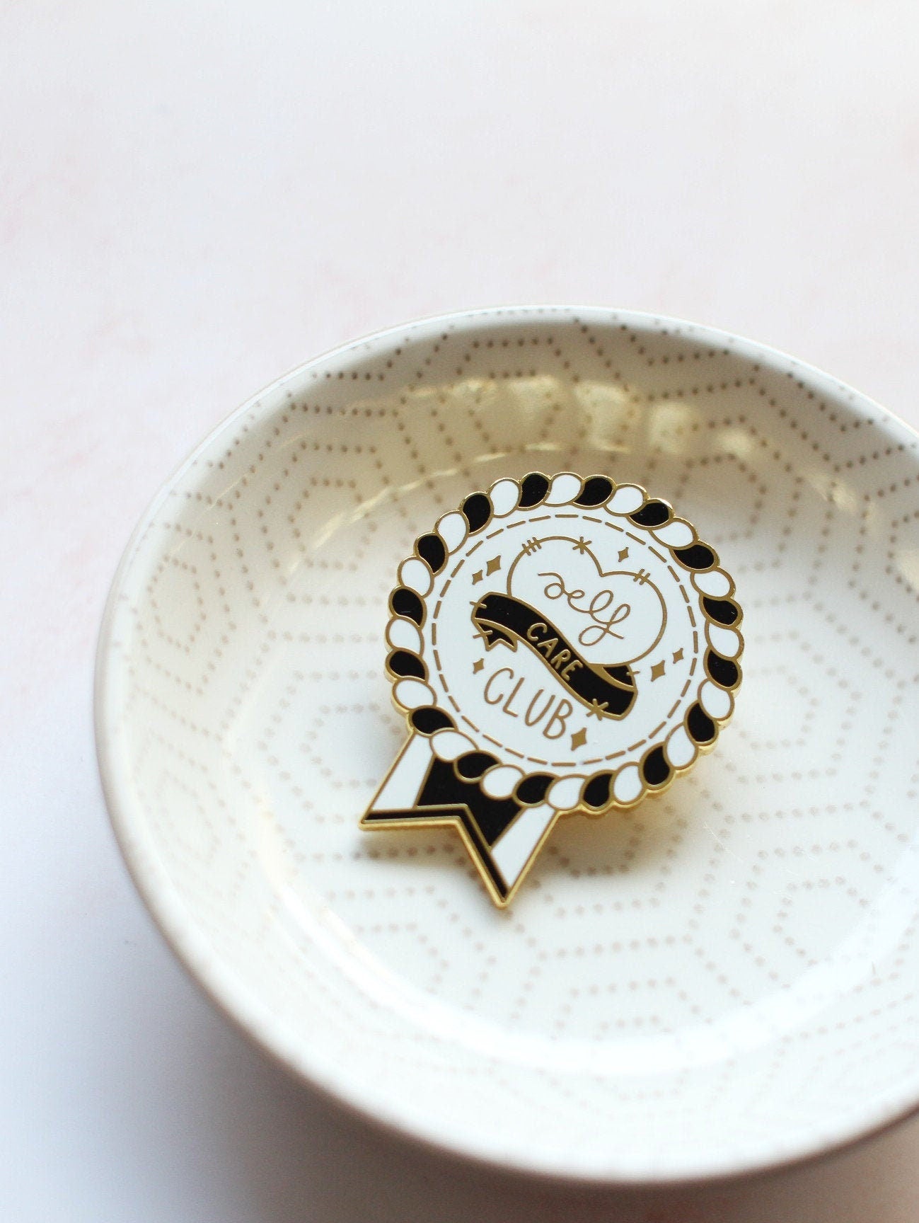 Self Care Club | Self Care Badge | Self Love Collectors Hard Enamel Pin Badge | Kawaii Aesthetic Birthday Gift | Christmas Present