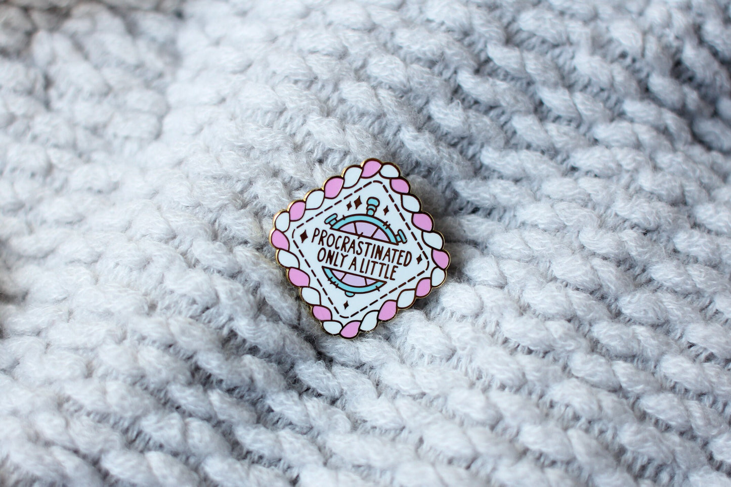 Procrastinated Only A Little | Self Care Badge | Self Love Collectors Hard Enamel Pin Badge | Kawaii Aesthetic Birthday Gift | Christmas Present