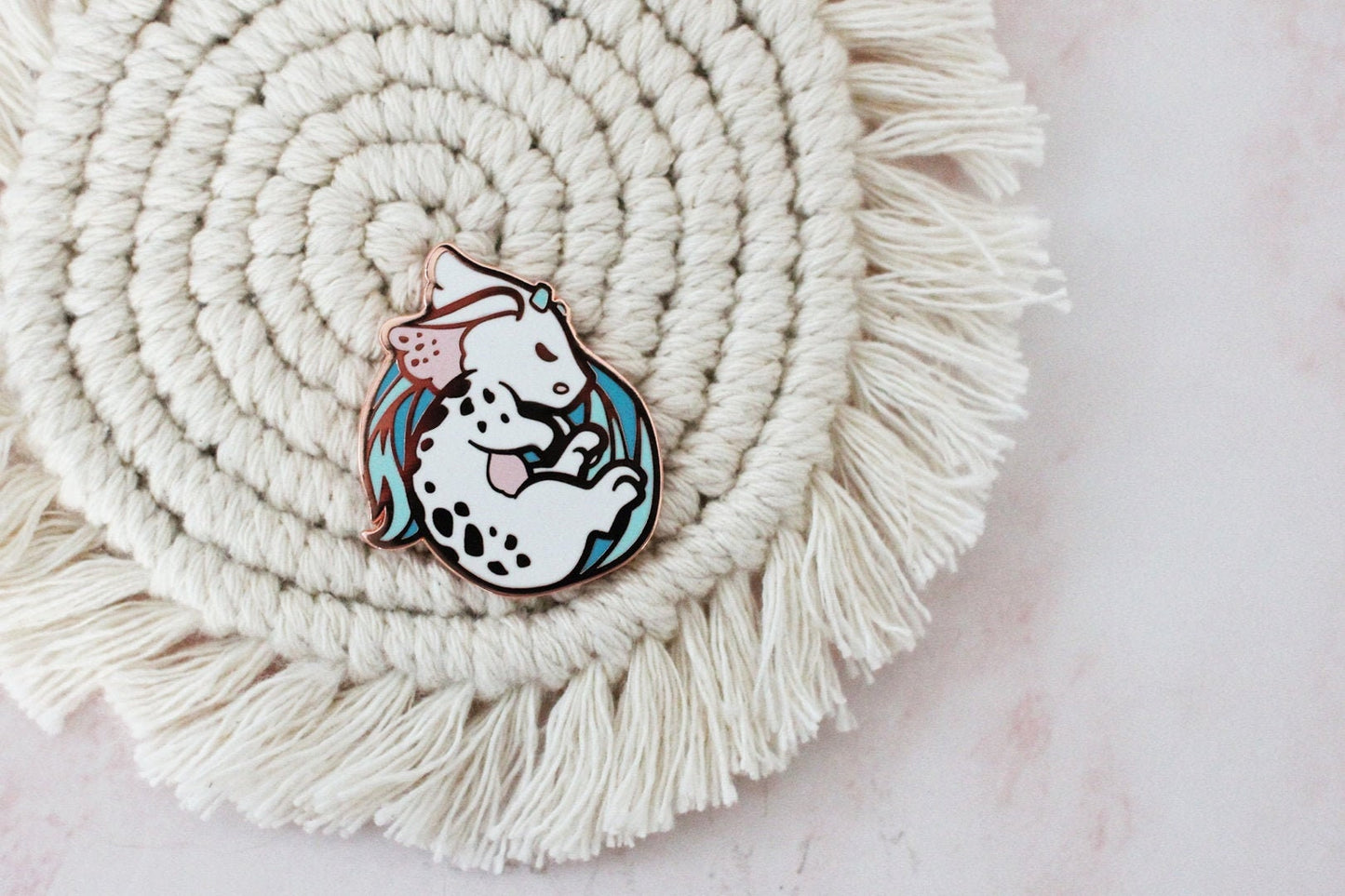 Cute Sleeping Fluffy Monster | Dragon Collectors Hard Enamel Pin Badge | Kawaii Aesthetic Birthday Gift for Her | Christmas Present for Him | Miamouz
