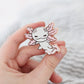 Pink Swimming Axolotl Pin | Rosegold Hard Enamel Pin | Kawaii Pin Badge | Aesthetic Birthday Gift for Her | Christmas Present for Him | Miamouz