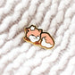 Sleepy Fox | Mini Pin | Collectors Hard Enamel Pin Badge | Kawaii Aesthetic Birthday Gift for Her | Christmas Present for Him | Miamouz