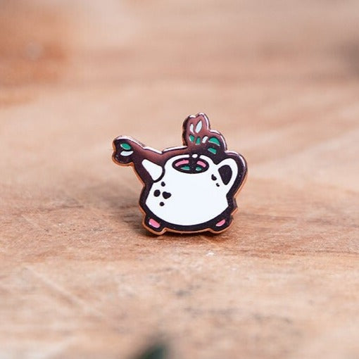 Overgrown Watering Can for Plant Lovers | Flowers & Plants Collectors Hard Enamel Pin Badge | Tea Pot Kawaii Aesthetic Birthday Gift for Her | Christmas Present for Him | Miamouz