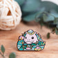 Hippo and Frog Friend | Collectors Cute Hard Enamel Pin | Kawaii Aesthetic Birthday Gift for Her | Christmas Present for Him | Art by Miamouz
