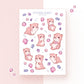 Cute Otters Stickers | A6 matte or glossy Sticker Sheet | Otter Vinyl Sticker Sheet | Journaling | Children Illustration | Miamouz