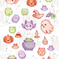 Halloween Cuties Stickers | A6 Matte Sticker Sheet | Pumpkin Ghost Vinyl Sticker Sheet | Journaling | Children Illustration | Miamouz