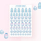 Emotional Support Water Bottles | A6 Matte & Glossy Sticker Sheet | Planner Tracker Vinyl Sticker Sheet | Journaling | Miamouz