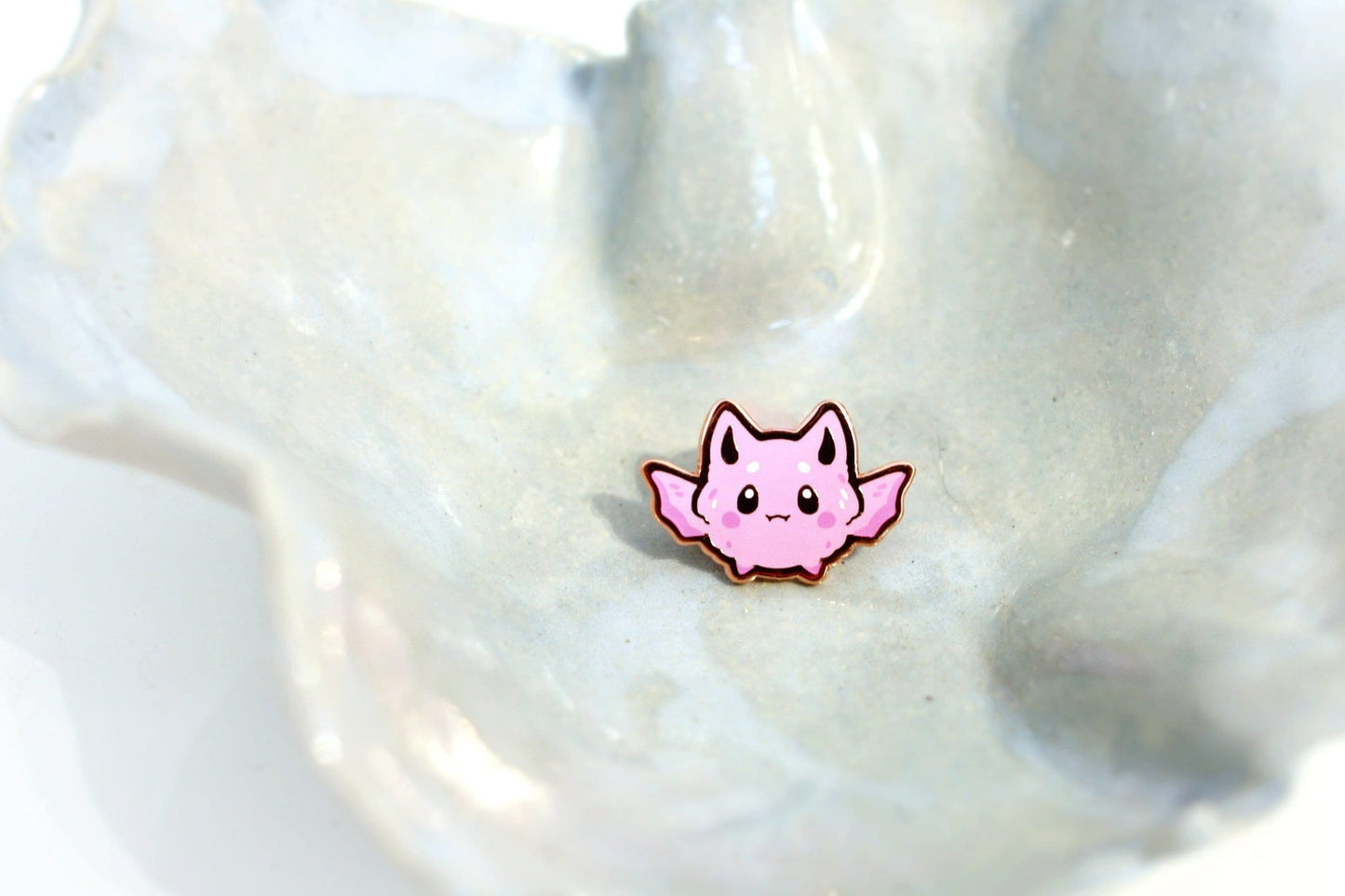 Tiny Cute Bat | Halloween Collectors Hard Enamel Pin Badge | Kawaii Aesthetic Birthday Gift for Her | Christmas Present for Him | Miamouz