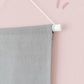 Cute Cotton Pin Banner | L 21cm x 30cm | Handmade in Germany | Grey Canvas Fabric | Classic Pin Display